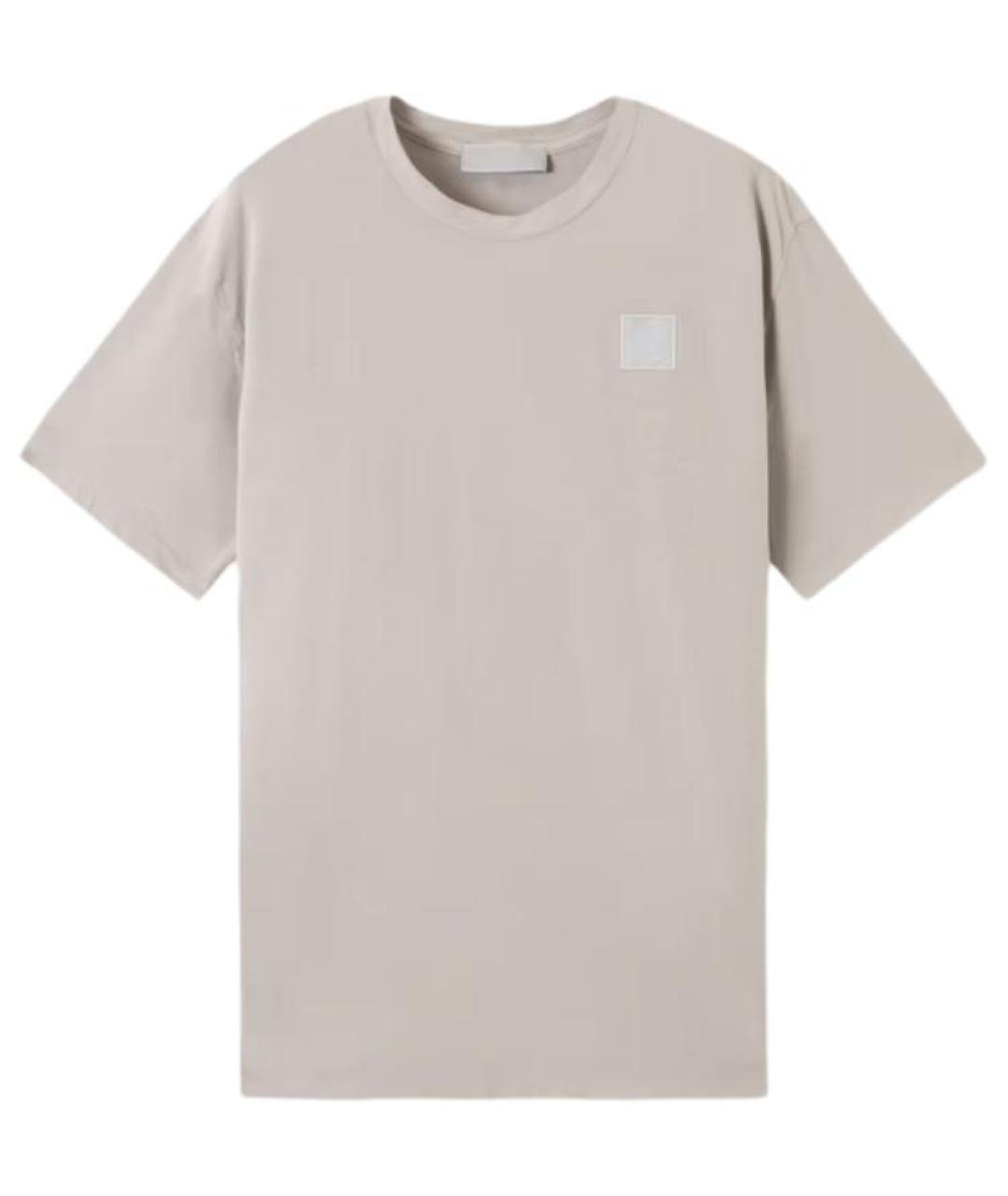 STONE ISLAND Серая хлопковая футболка, фото 1