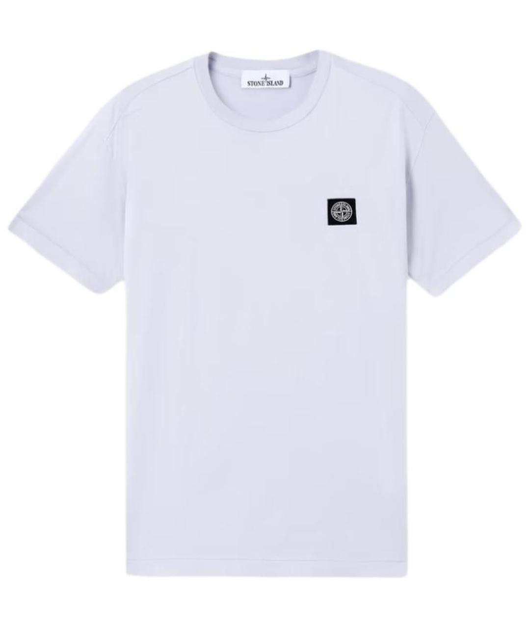 STONE ISLAND Серая хлопковая футболка, фото 1