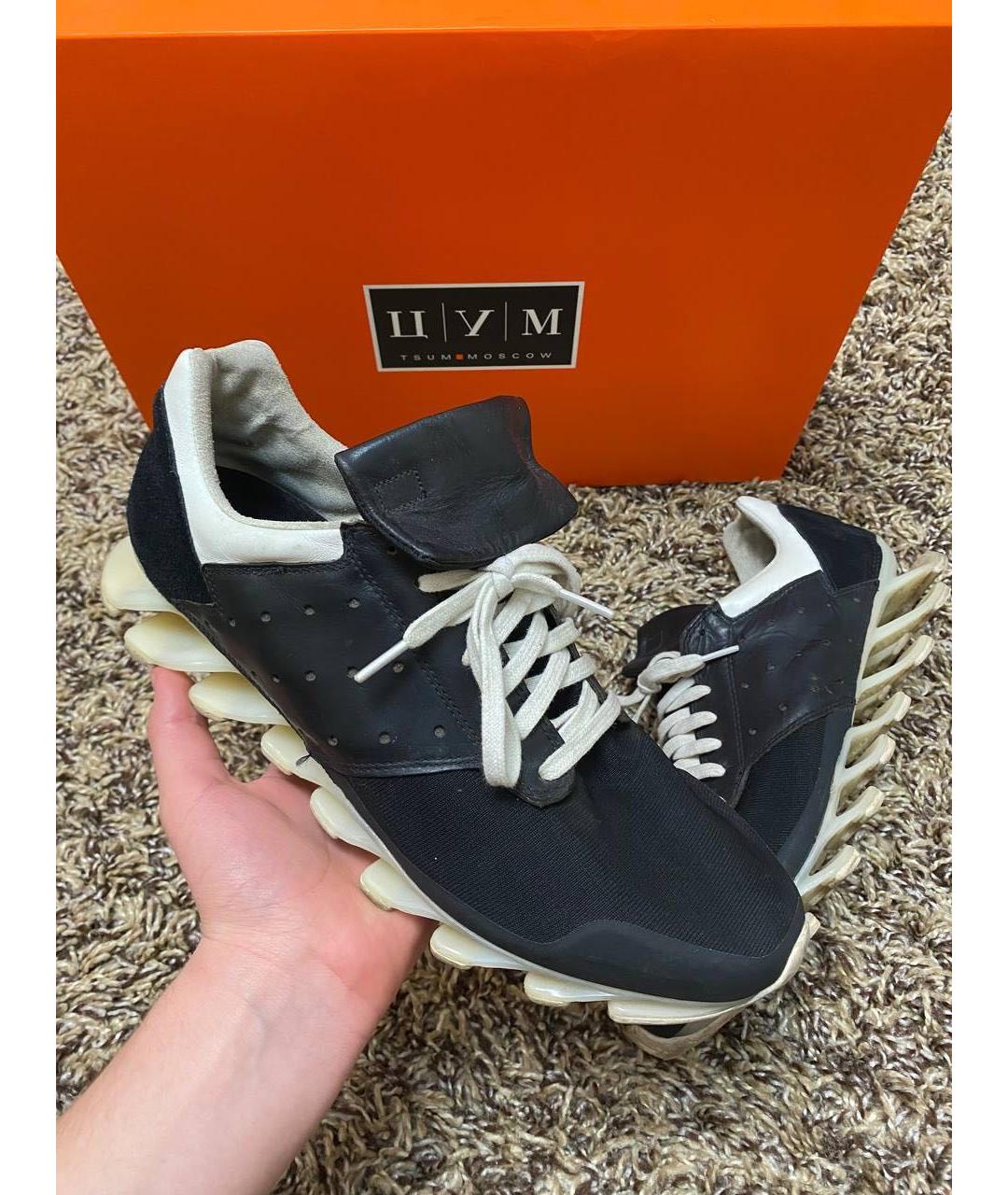 RICK OWENS DRKSHDW Черные низкие кроссовки / кеды, фото 6