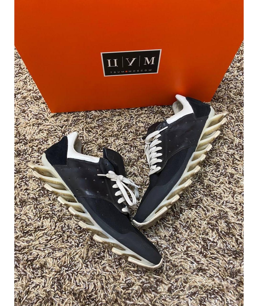 RICK OWENS DRKSHDW Черные низкие кроссовки / кеды, фото 2
