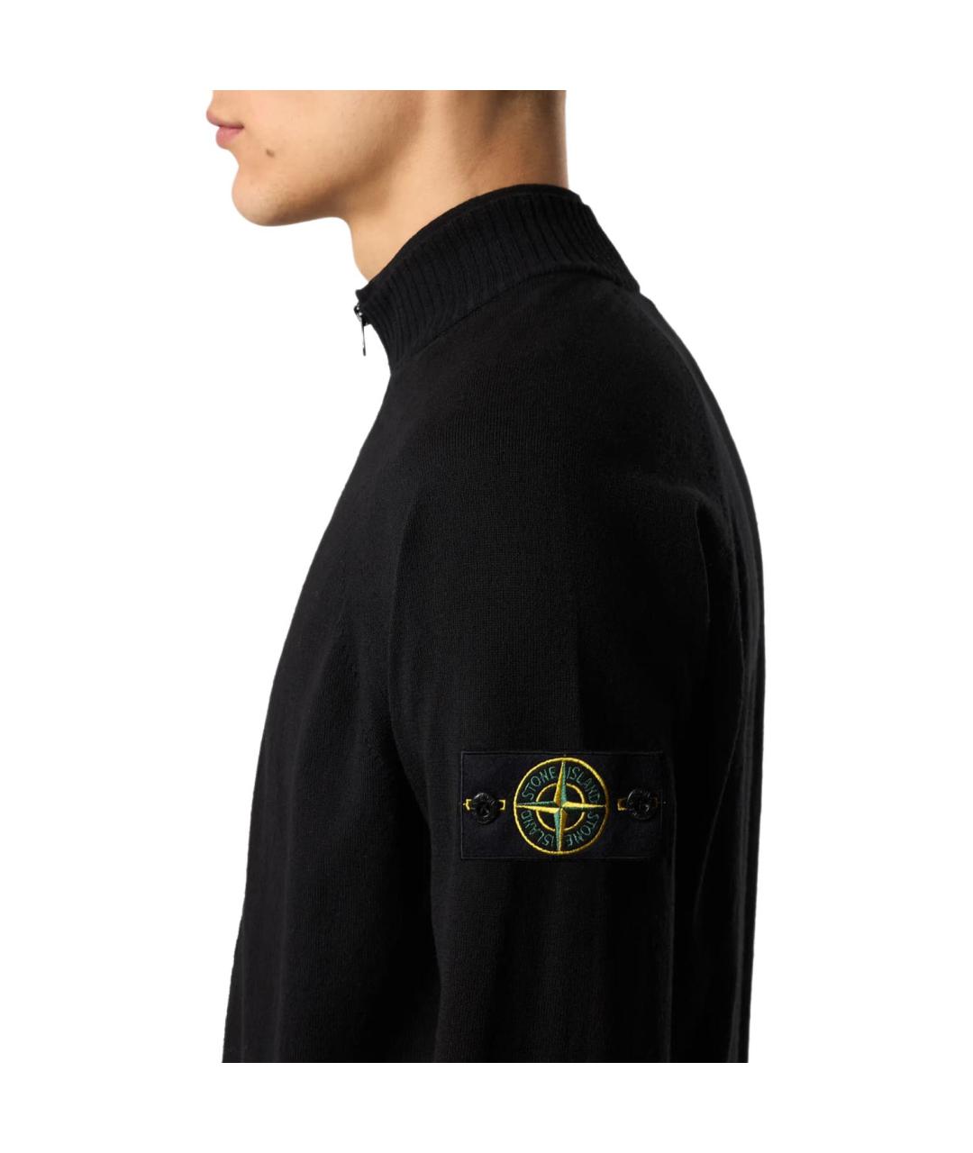 STONE ISLAND Черный кардиган, фото 4