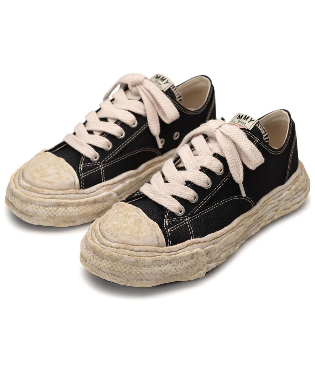 Mihara Yasuhiro Черные текстильные кеды, фото 3