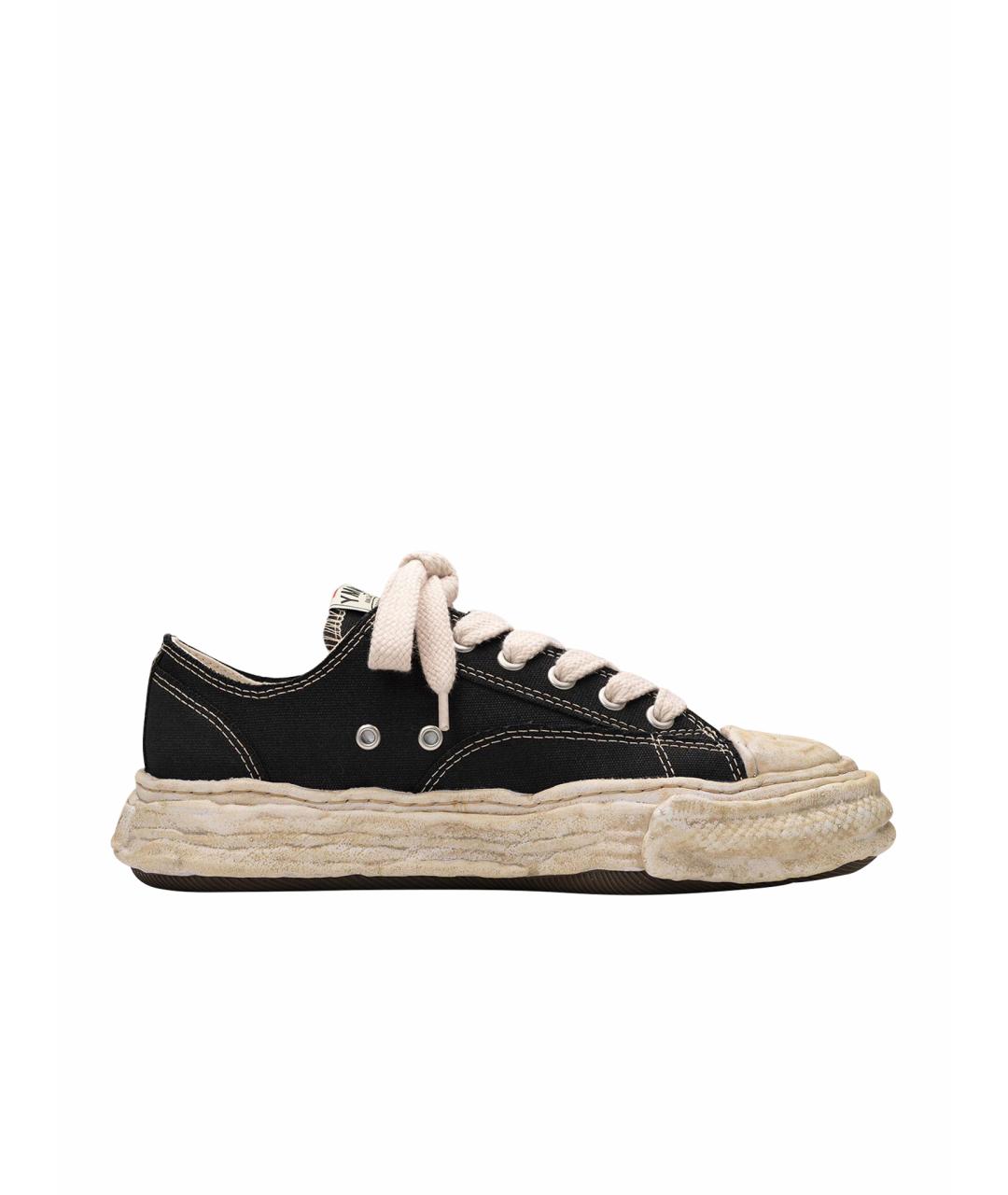 Mihara Yasuhiro Черные текстильные кеды, фото 2