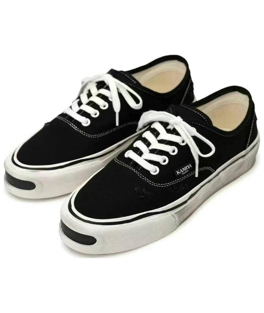 Mihara Yasuhiro Черные текстильные кеды, фото 3