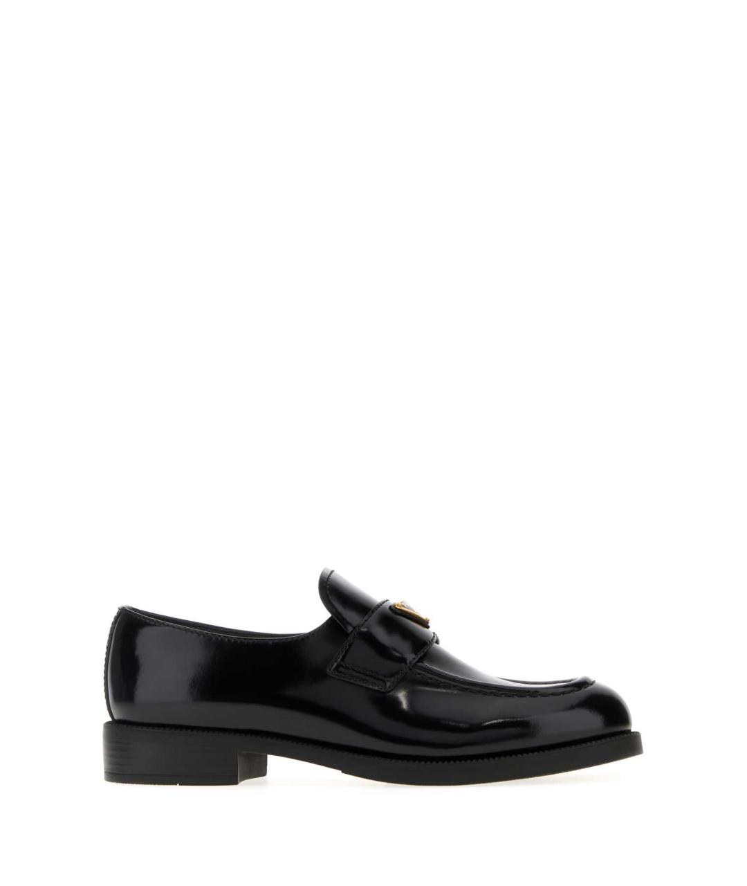 PRADA Черные кожаные лоферы, фото 1