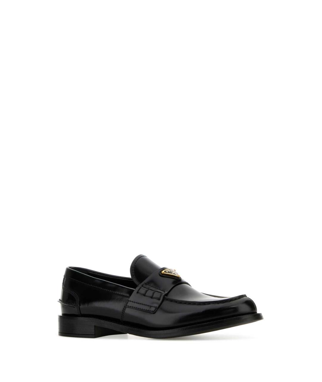 PRADA Черные кожаные лоферы, фото 2