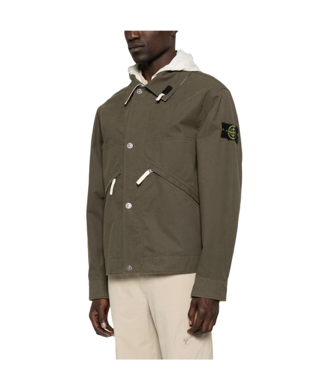 STONE ISLAND Зеленая куртка, фото 4