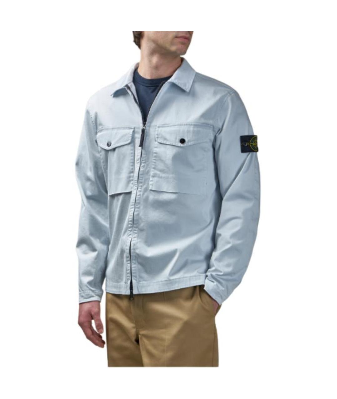 STONE ISLAND Голубая куртка, фото 3