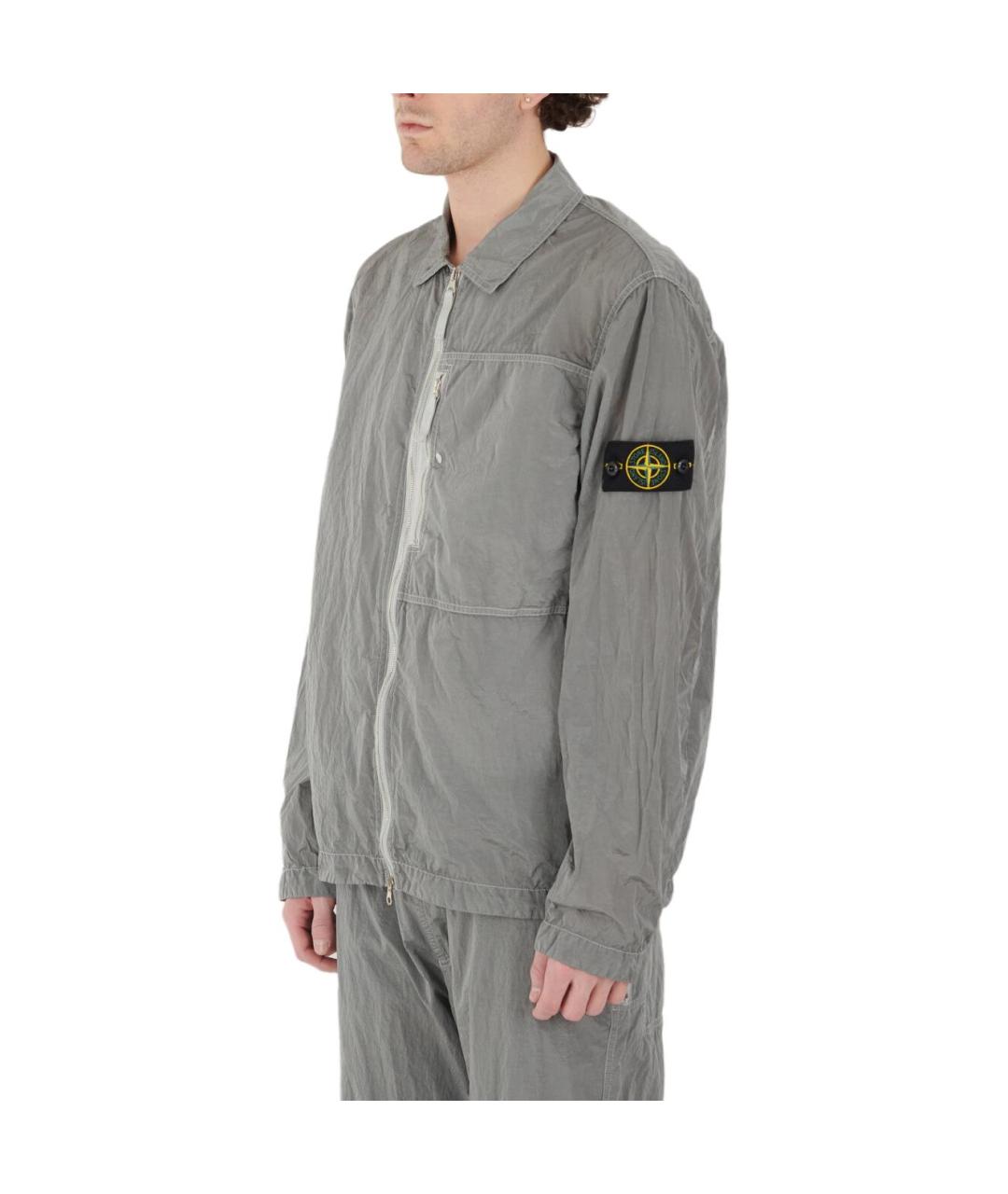 STONE ISLAND Серебряная куртка, фото 4