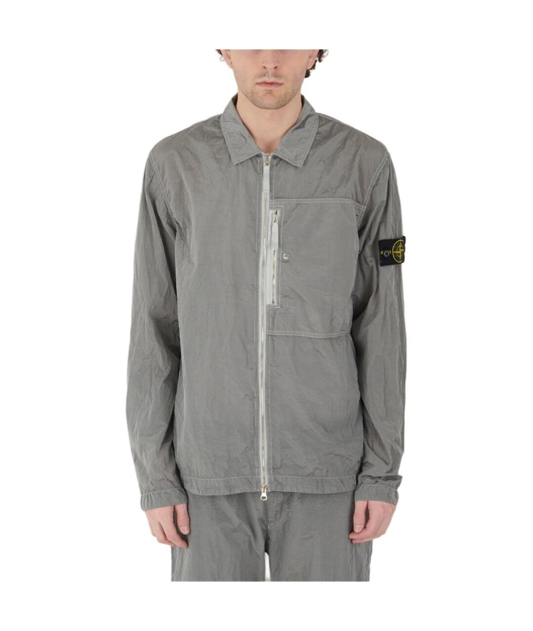 STONE ISLAND Серебряная куртка, фото 3