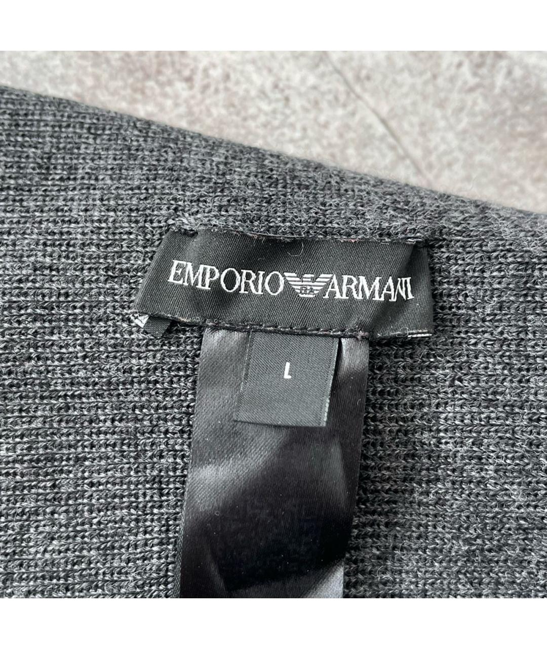 EMPORIO ARMANI Серая хлопковая шапка, фото 4