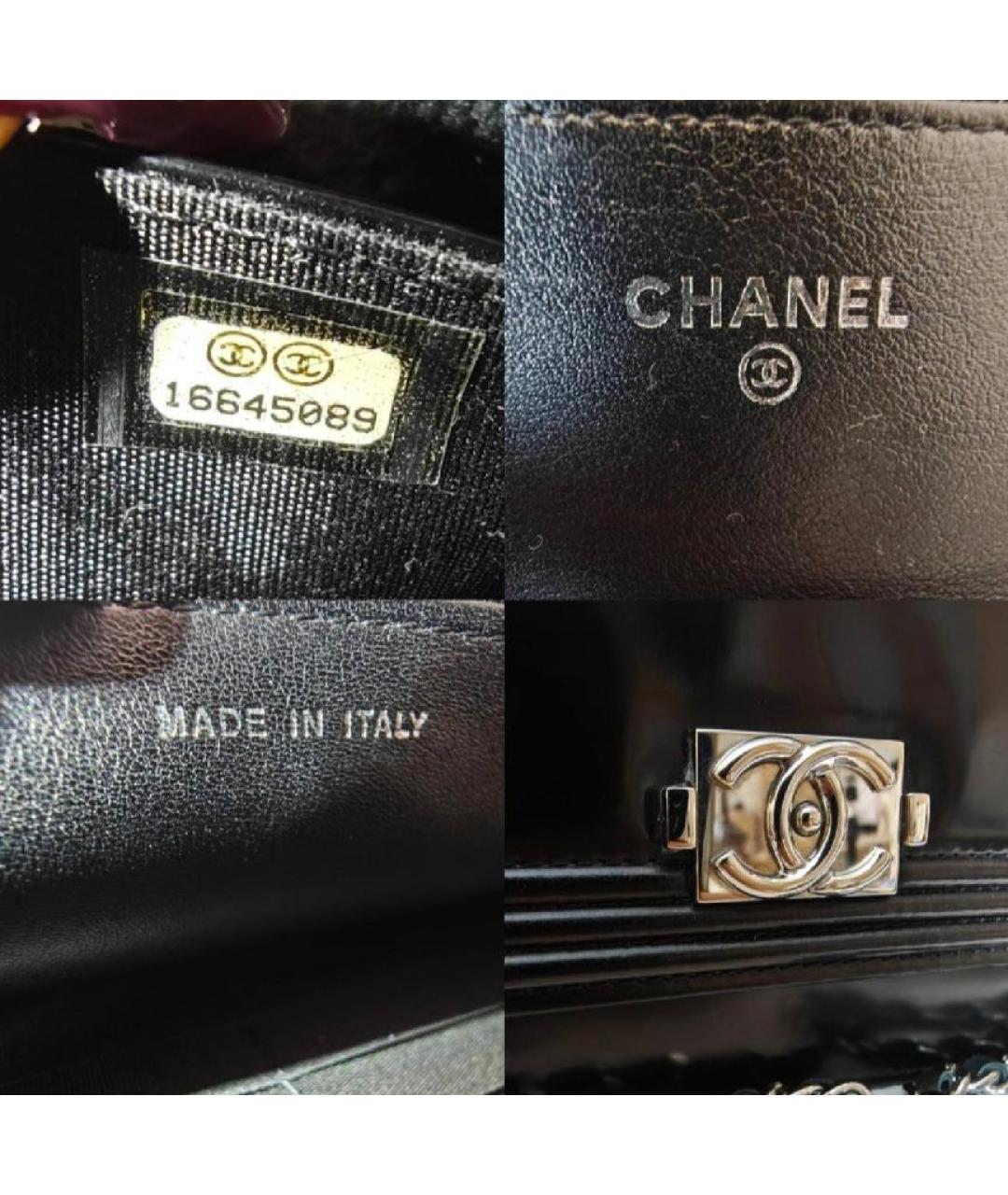 CHANEL Черная кожаная сумка через плечо, фото 4