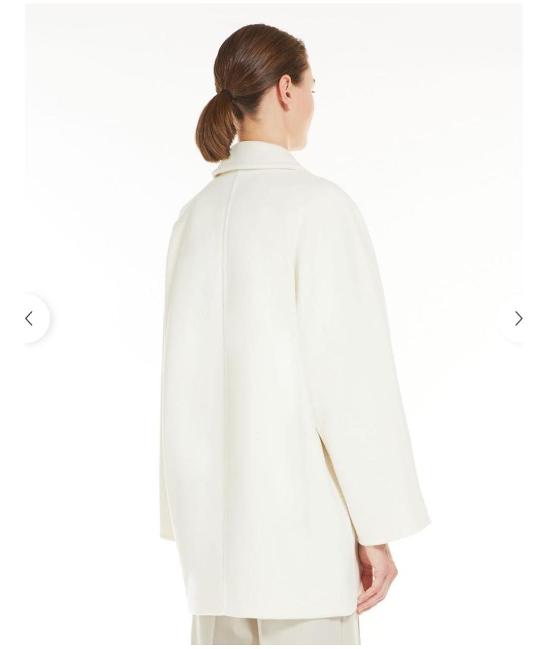 MAX MARA Белое шерстяное пальто, фото 2