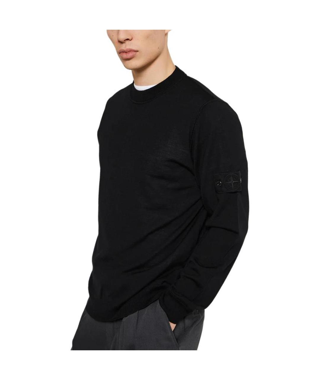 STONE ISLAND Черный джемпер / свитер, фото 4