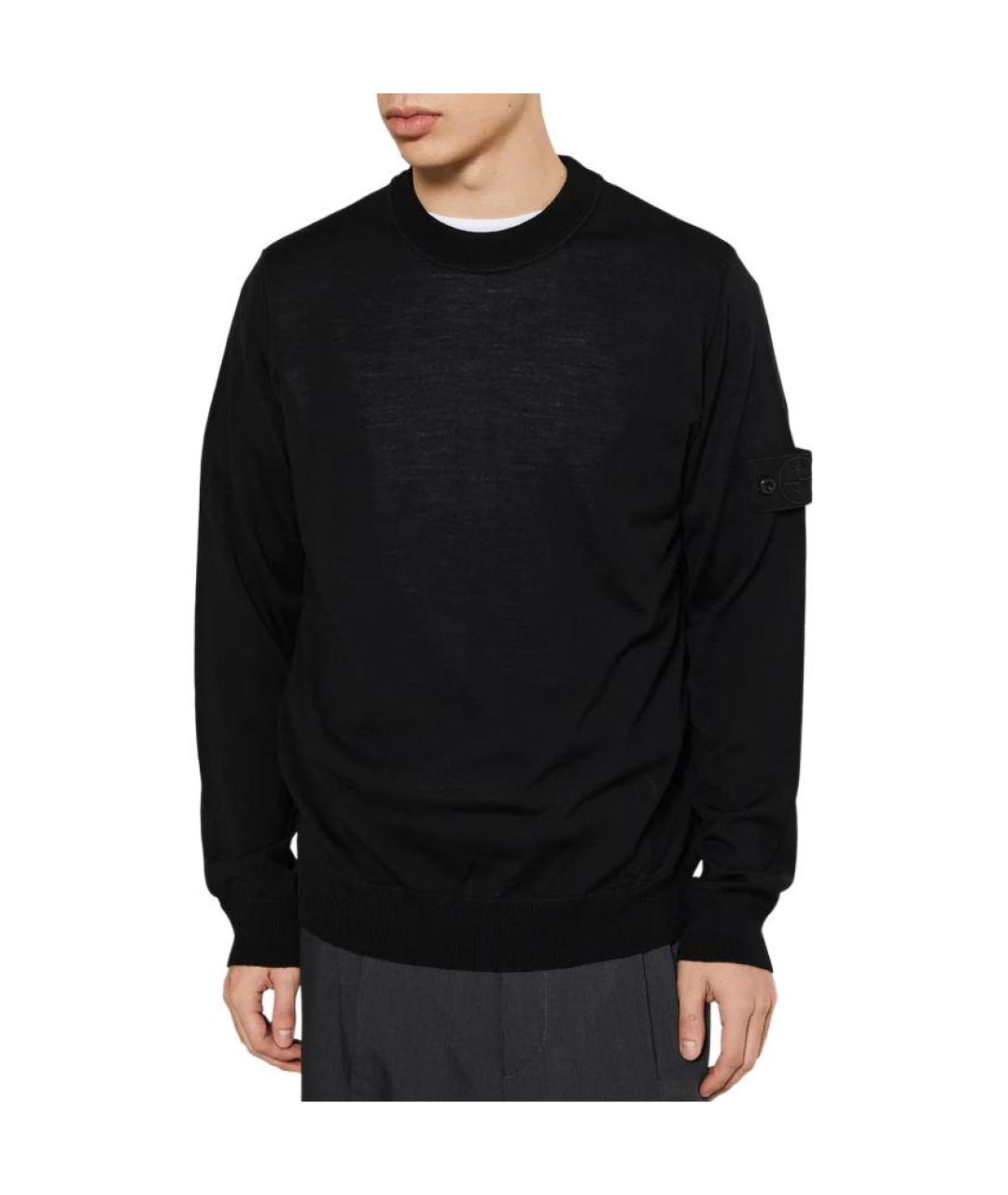 STONE ISLAND Черный джемпер / свитер, фото 3