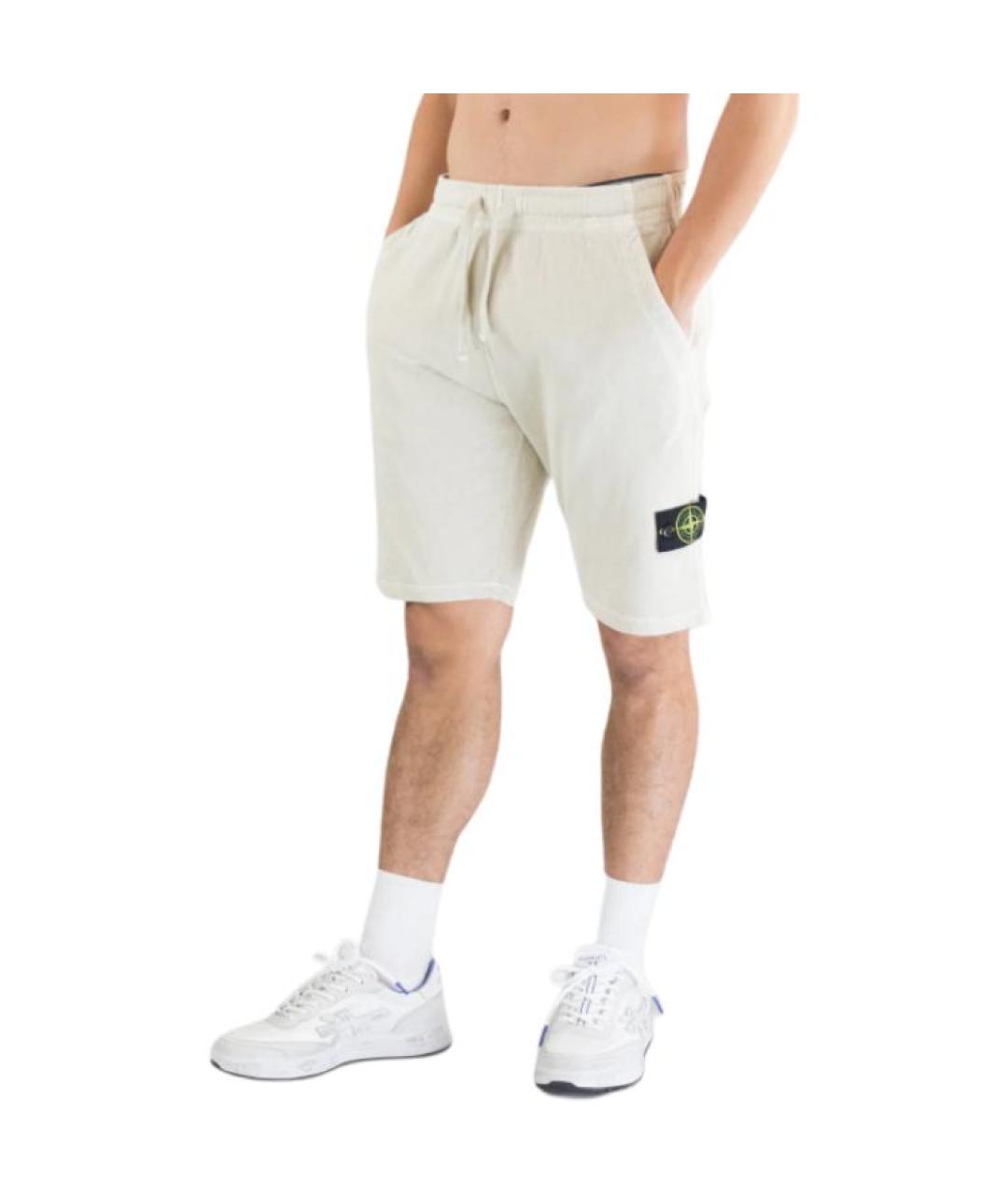 STONE ISLAND Белые шорты, фото 4