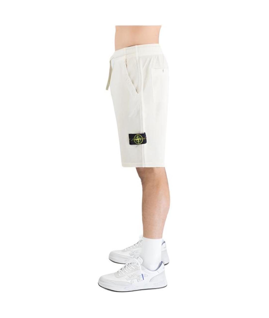 STONE ISLAND Белые шорты, фото 5