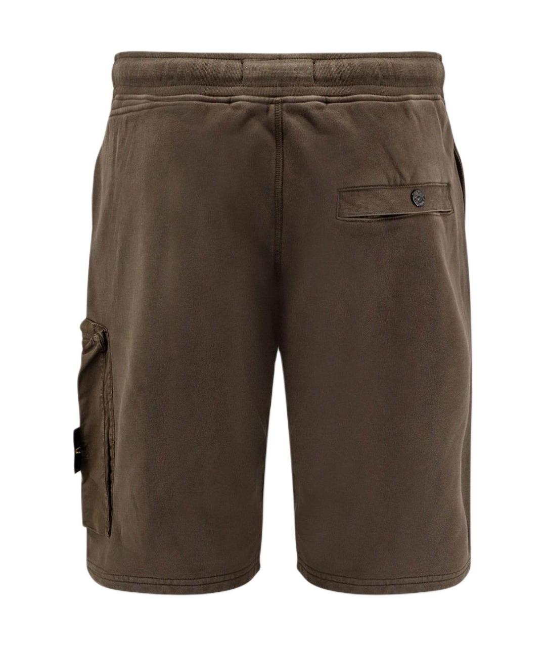 STONE ISLAND Коричневые шорты, фото 2