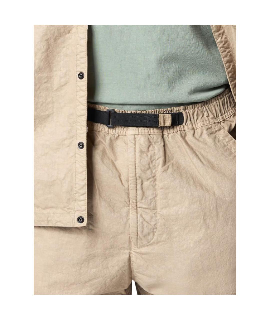 STONE ISLAND Золотые шорты, фото 5
