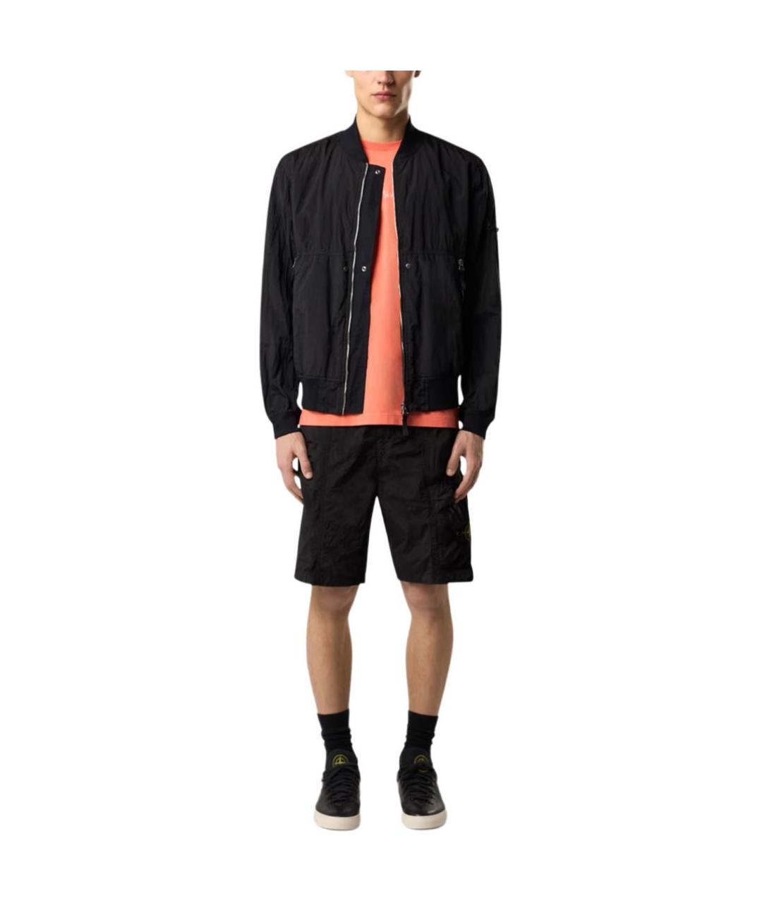 STONE ISLAND Черные шорты, фото 4