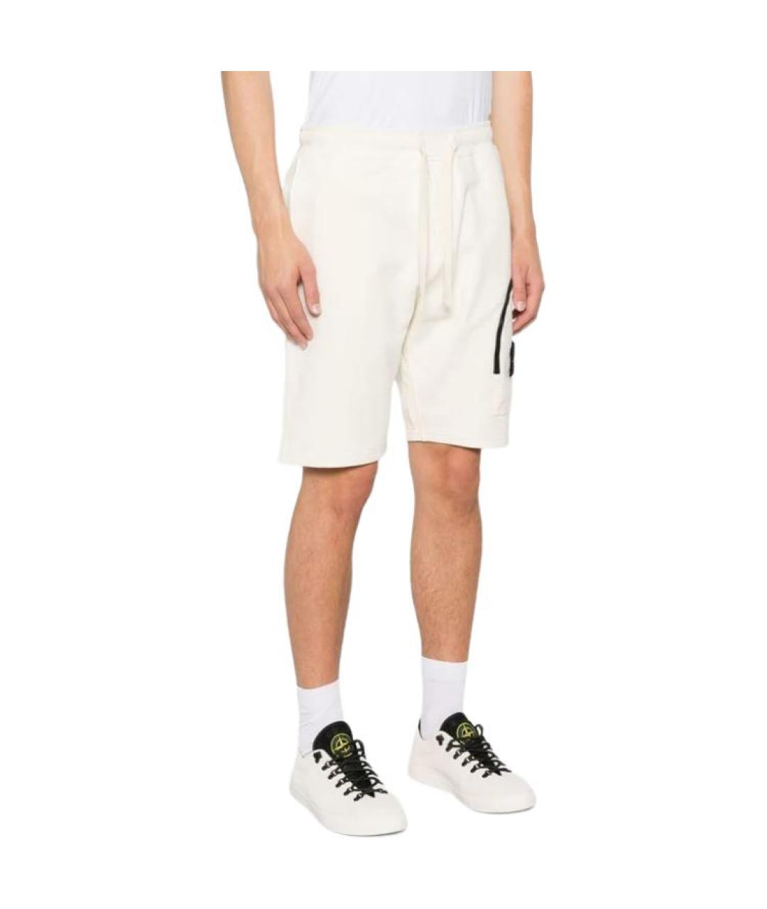 STONE ISLAND Белые шорты, фото 4