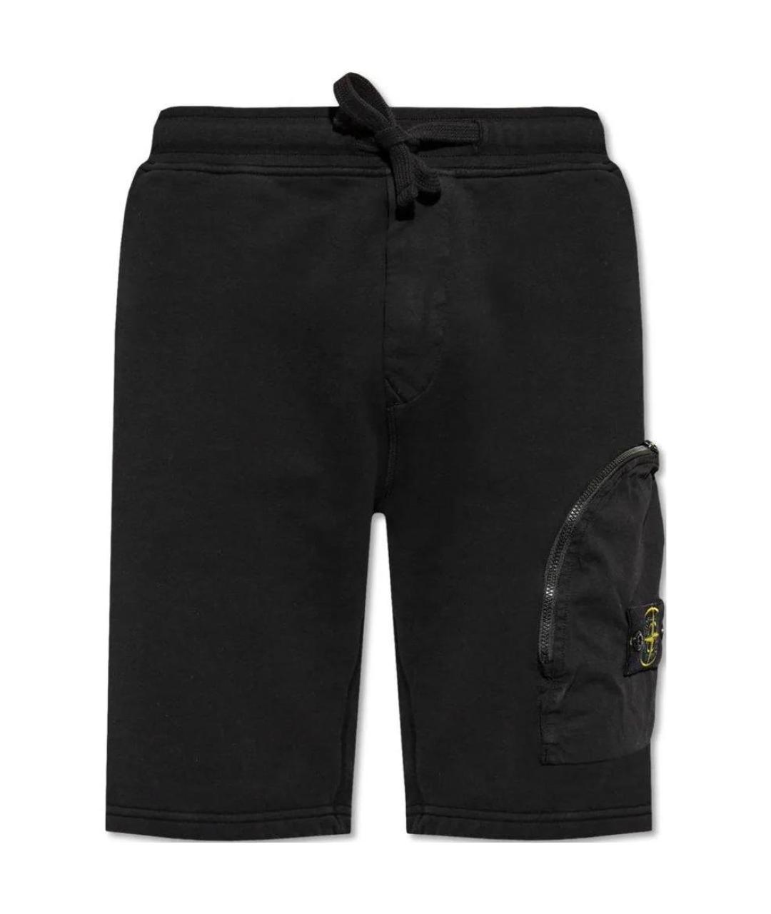STONE ISLAND Черные шорты, фото 1