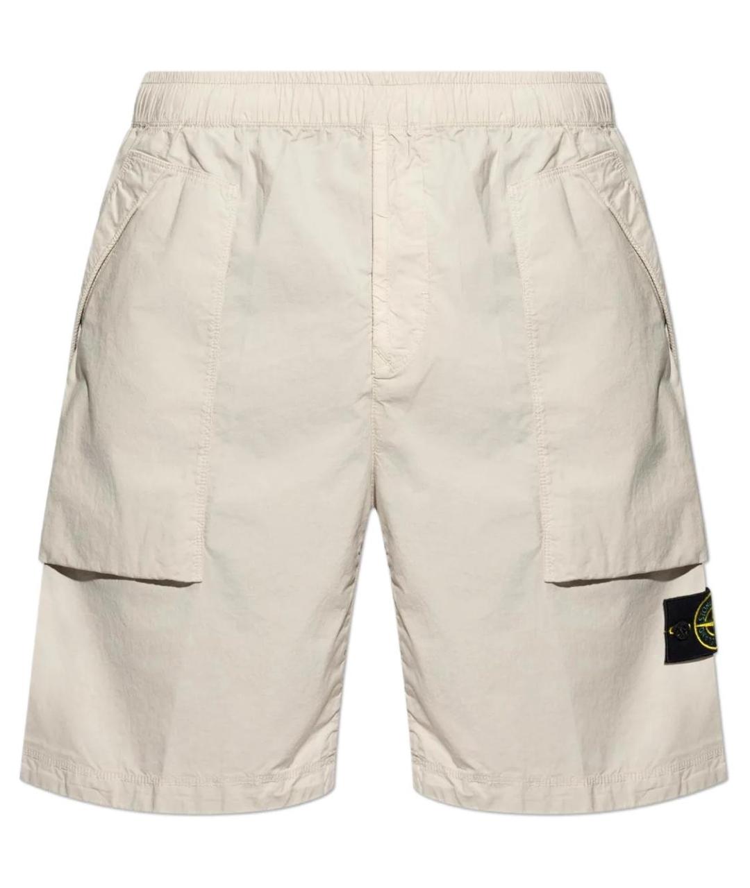 STONE ISLAND Бежевые шорты, фото 1