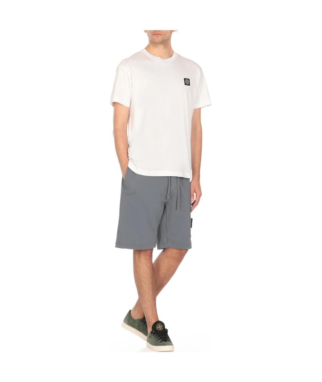 STONE ISLAND Серые шорты, фото 4