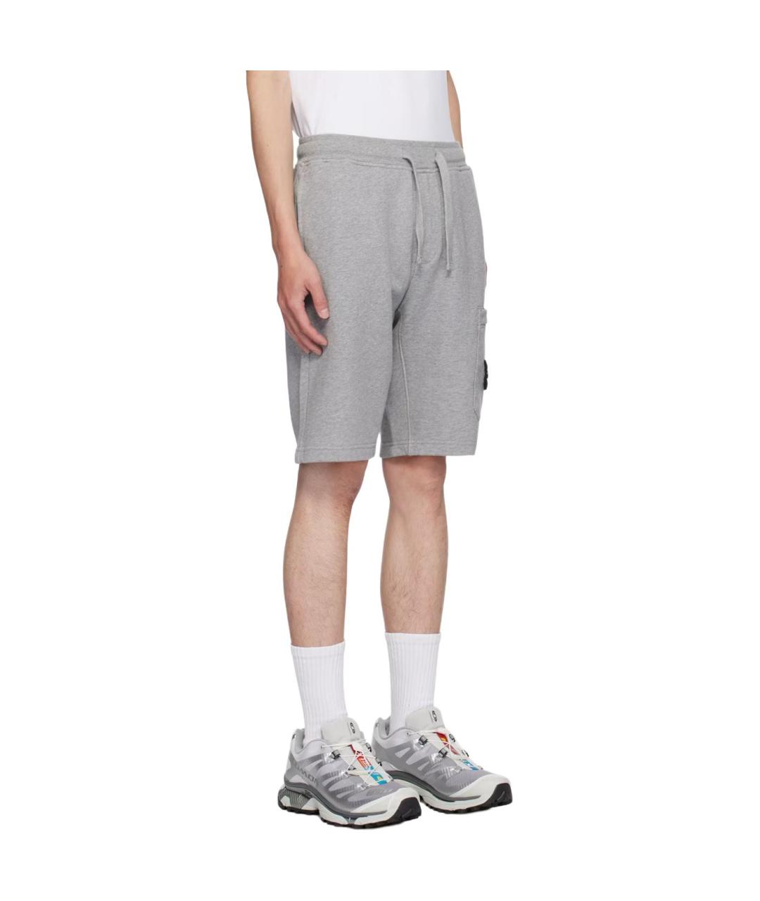 STONE ISLAND Серые шорты, фото 4