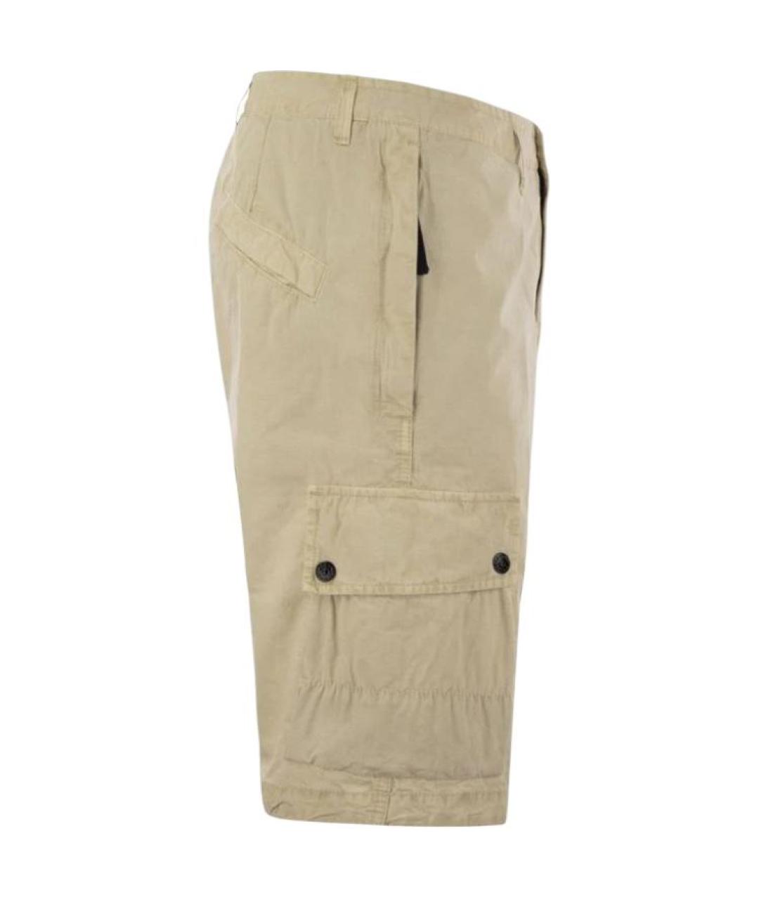 STONE ISLAND Бежевые шорты, фото 3