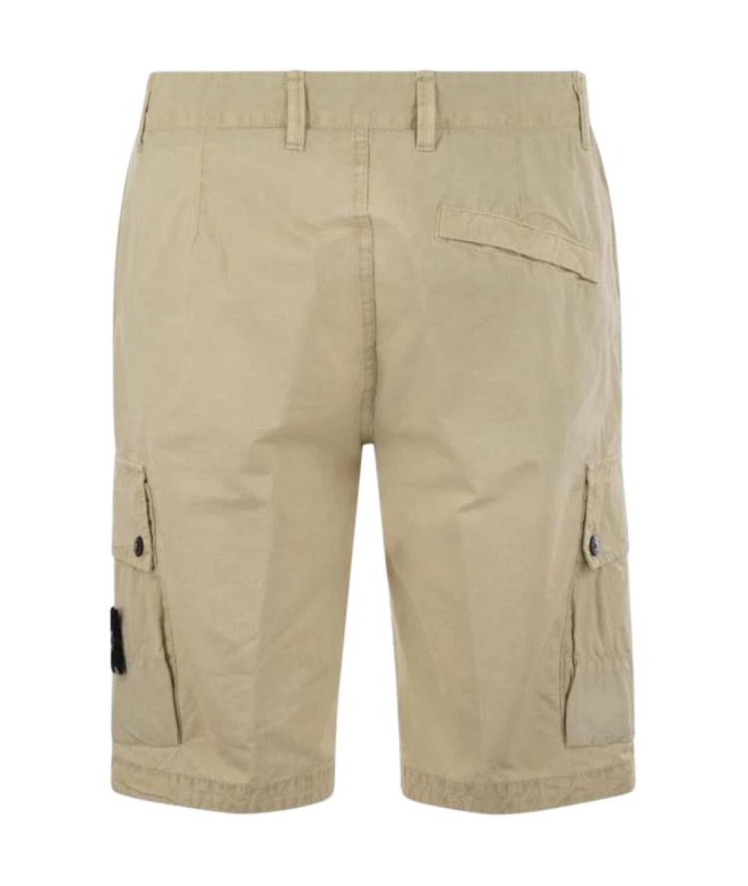 STONE ISLAND Бежевые шорты, фото 2