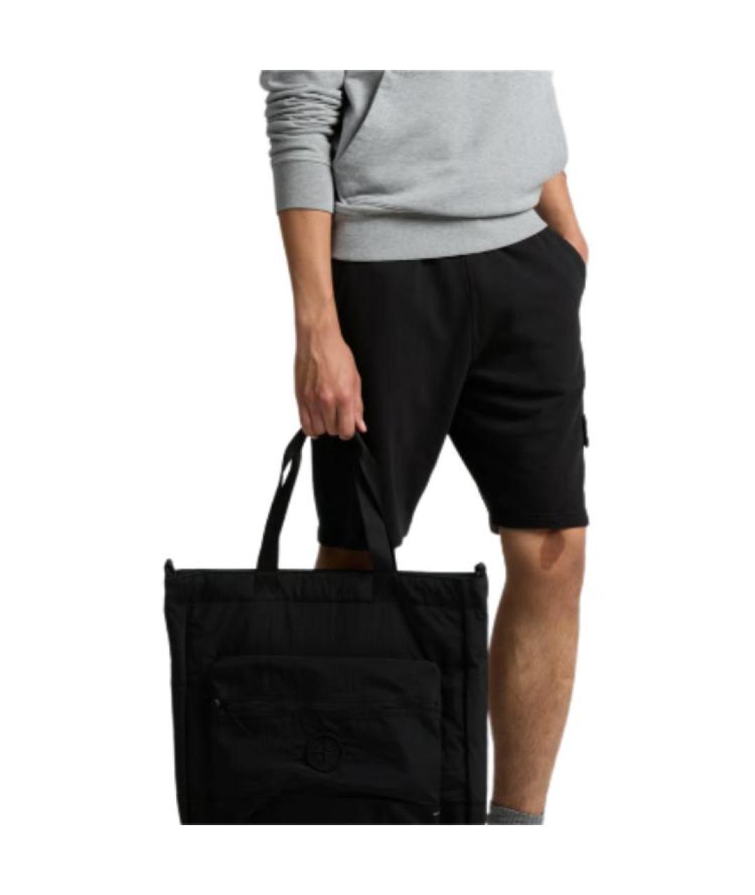 STONE ISLAND Черные шорты, фото 4