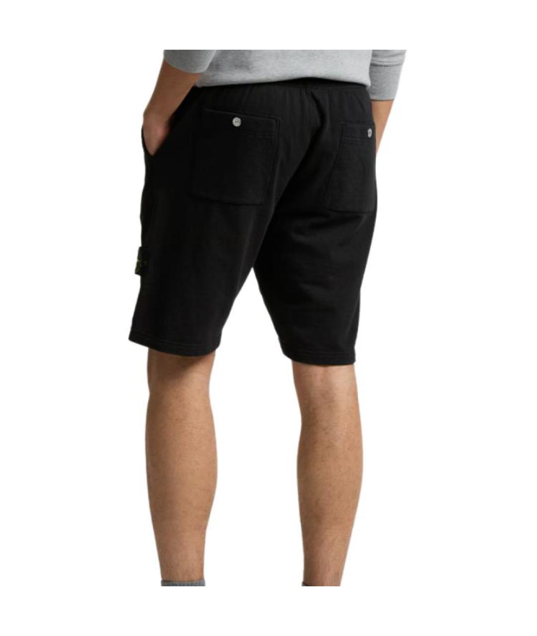 STONE ISLAND Черные шорты, фото 5