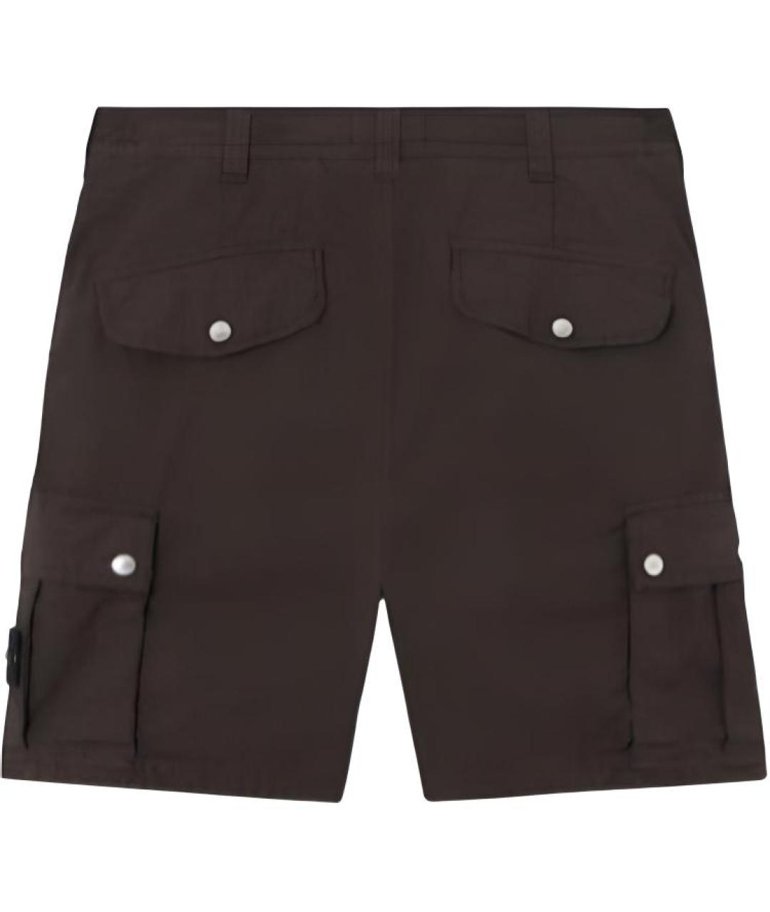 STONE ISLAND Серые хлопковые шорты, фото 2