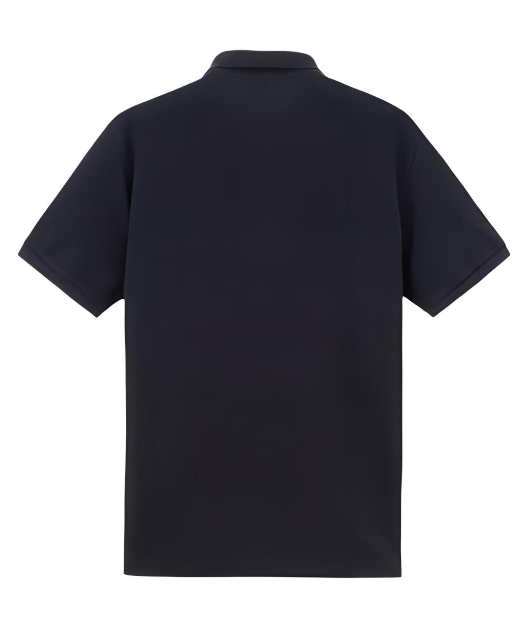 STONE ISLAND Темно-синее хлопковое поло с коротким рукавом, фото 2