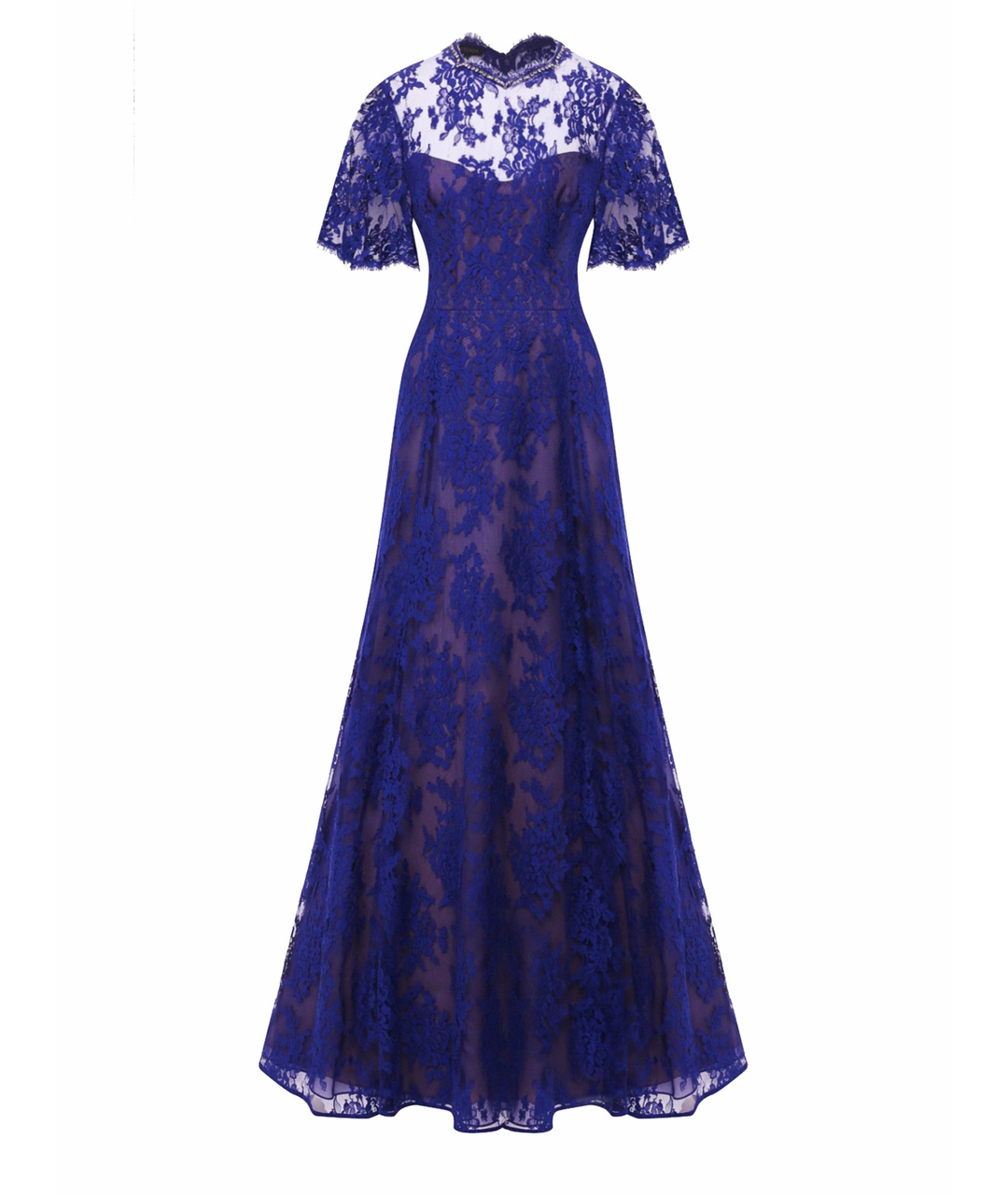 ESCADA Синее кружевное вечернее платье, фото 1