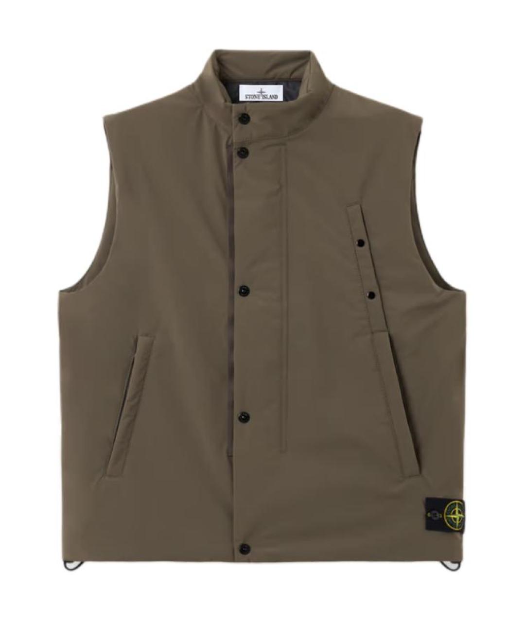 STONE ISLAND Зеленый жилет, фото 1