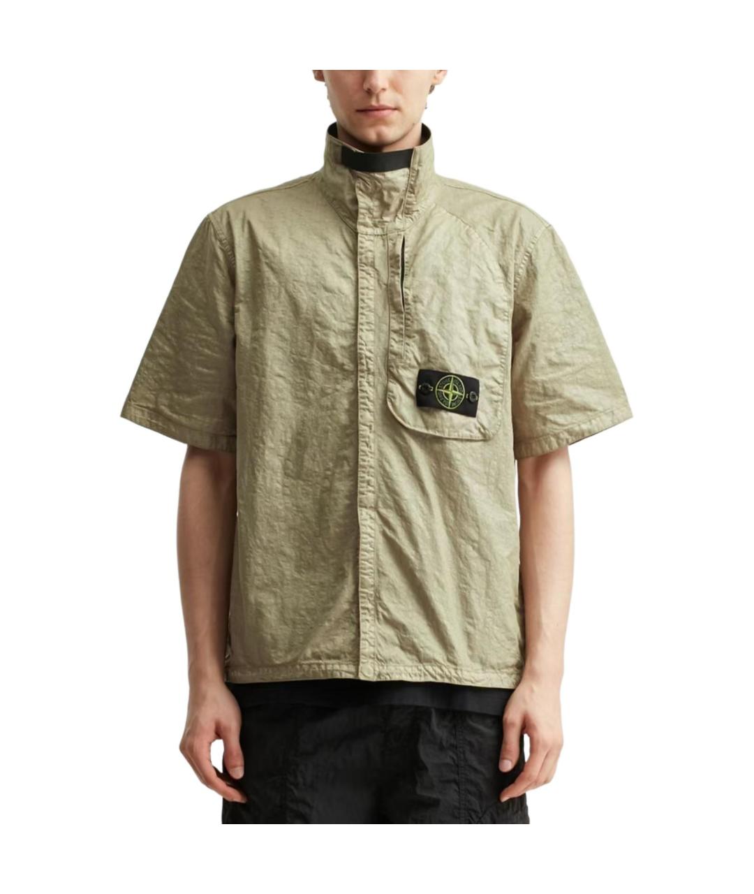 STONE ISLAND Зеленая кэжуал рубашка, фото 3