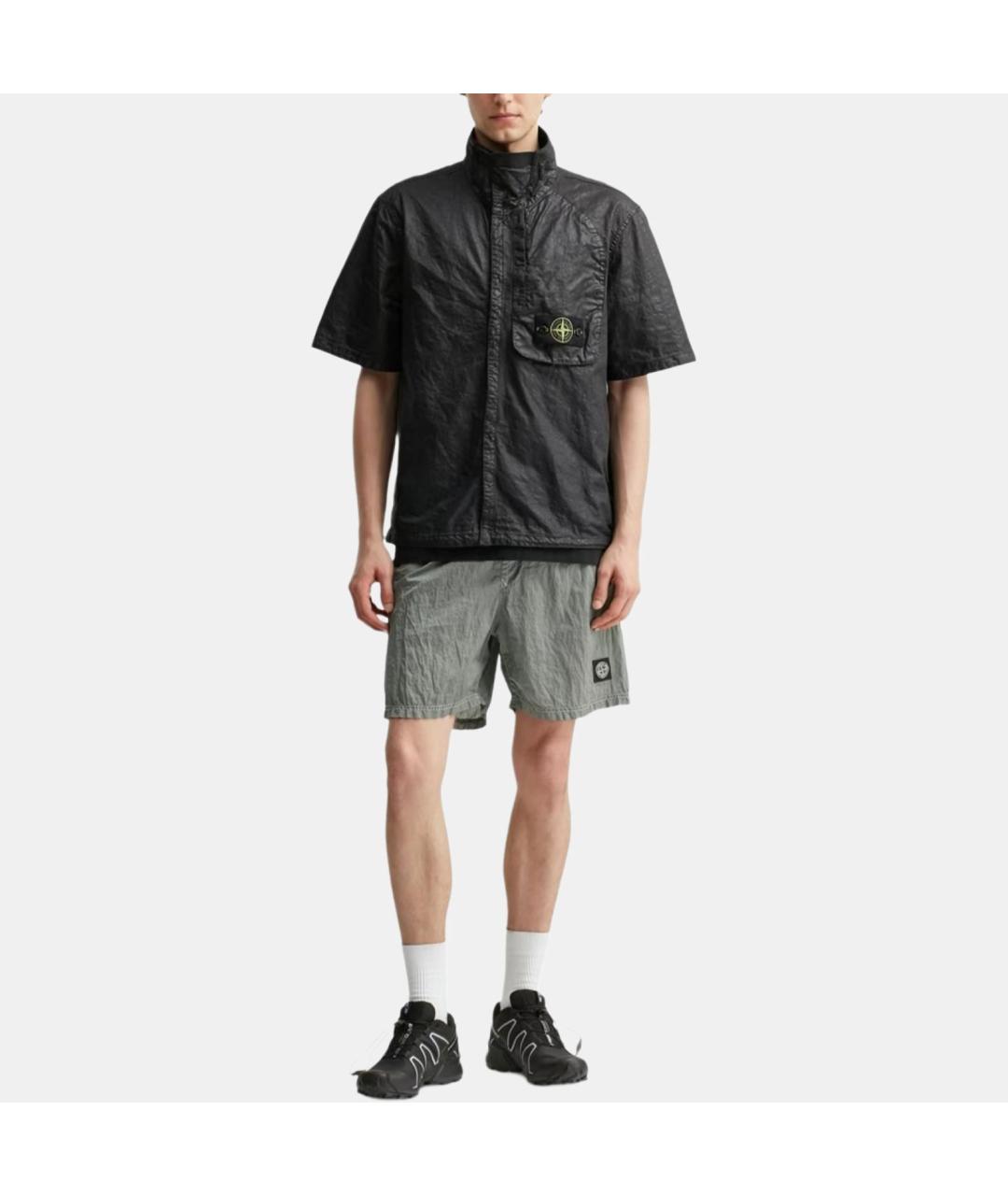 STONE ISLAND Черная кэжуал рубашка, фото 3