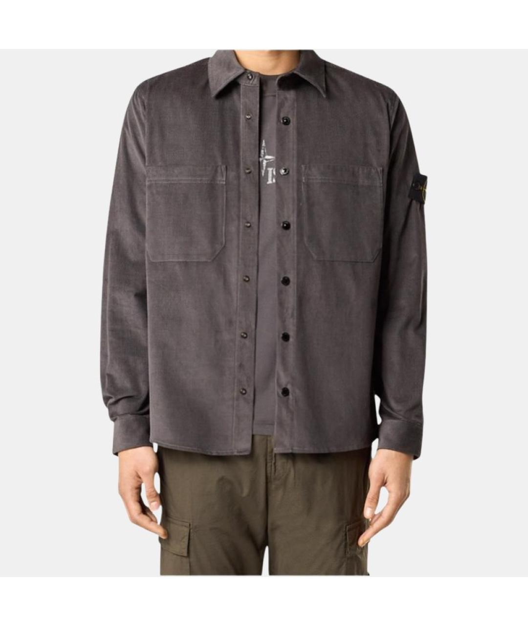 STONE ISLAND Серая кэжуал рубашка, фото 3
