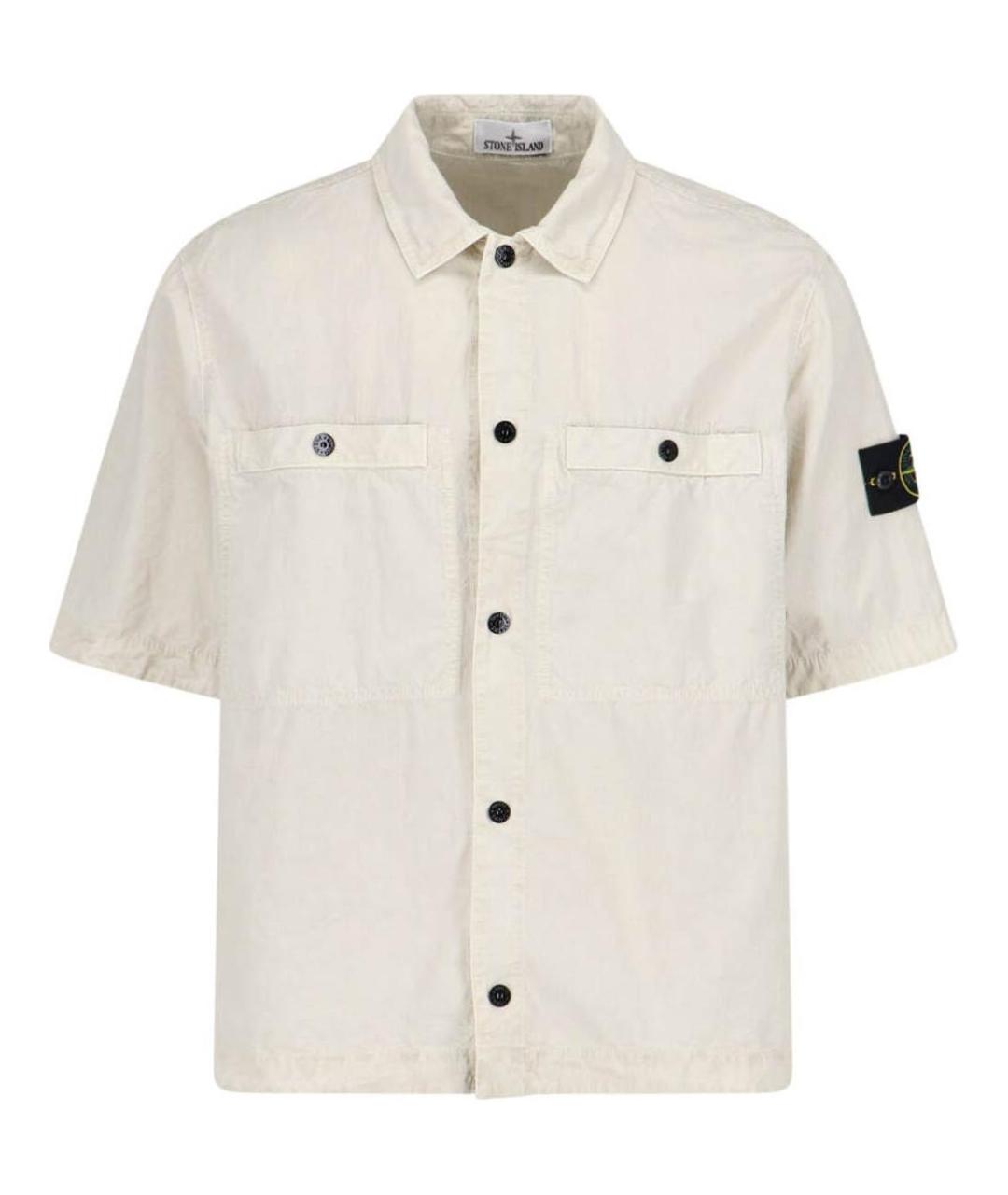 STONE ISLAND Белая кэжуал рубашка, фото 1