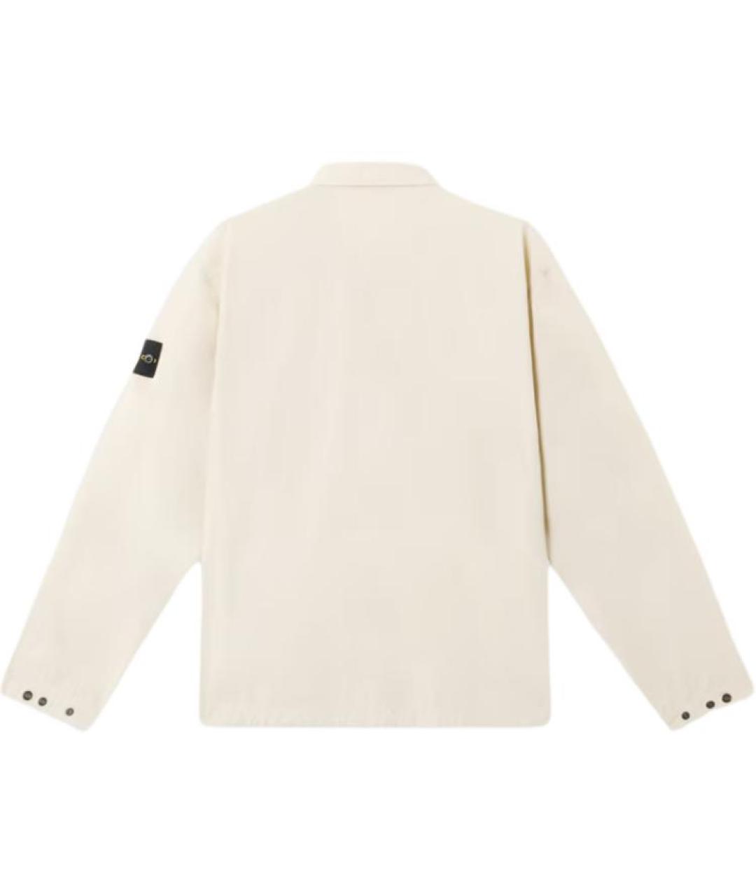 STONE ISLAND Бежевая хлопковая куртка, фото 2