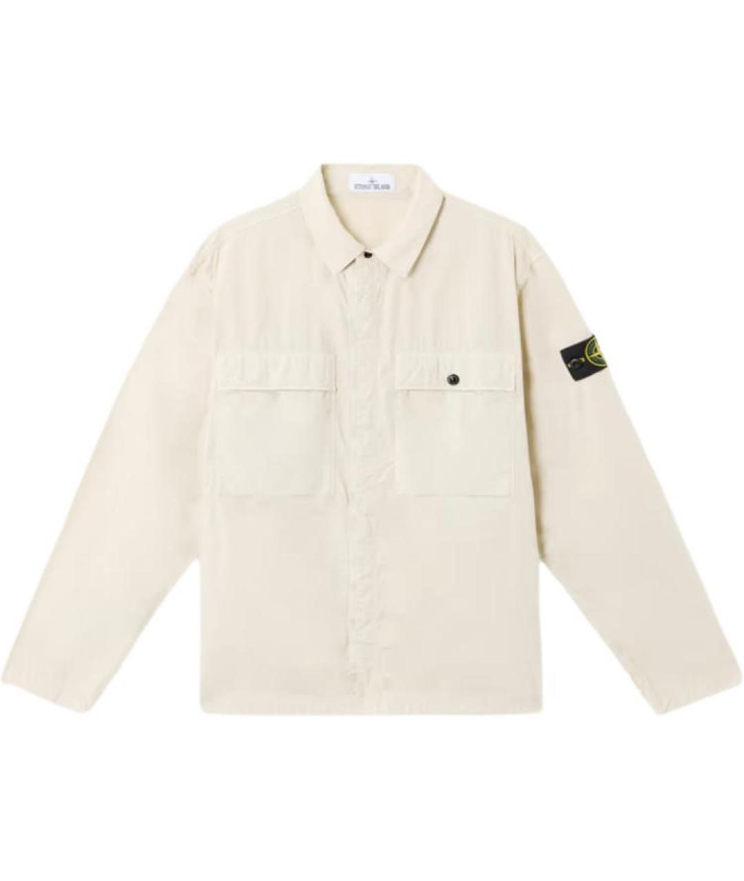 STONE ISLAND Бежевая хлопковая куртка, фото 1