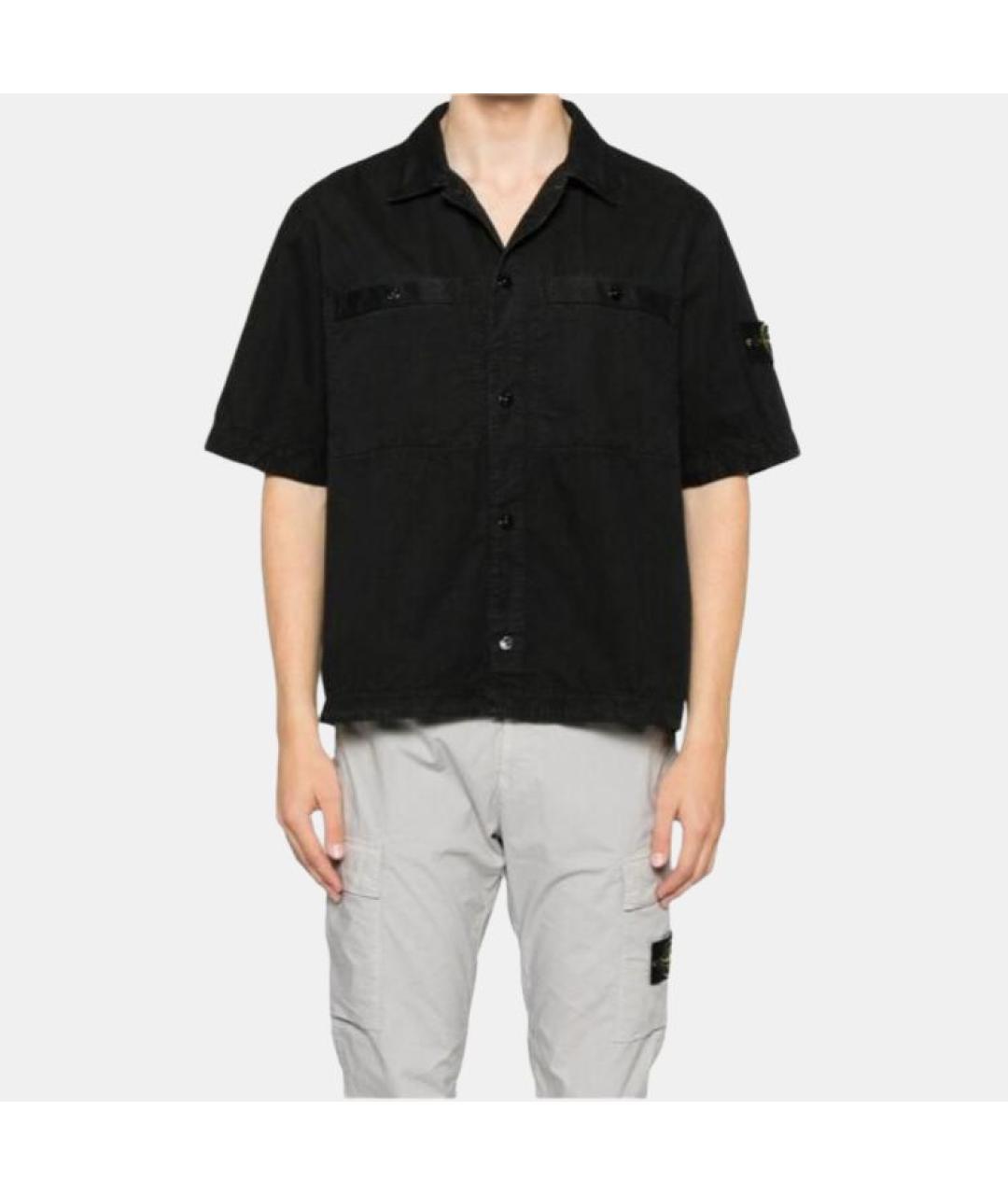 STONE ISLAND Черная футболка, фото 2