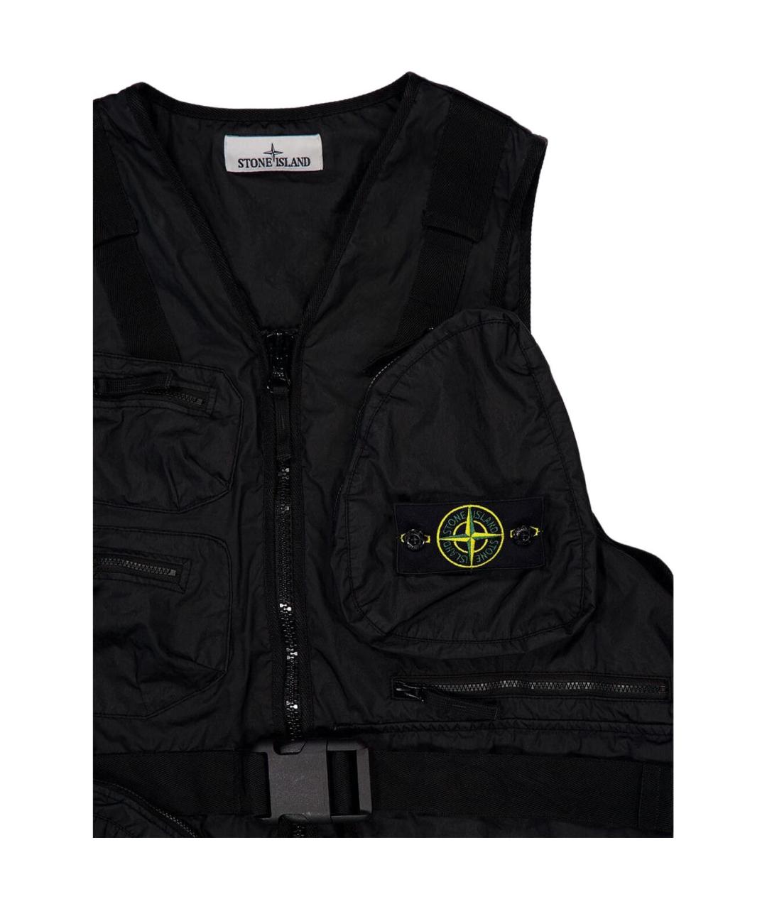 STONE ISLAND Черный жилет, фото 3