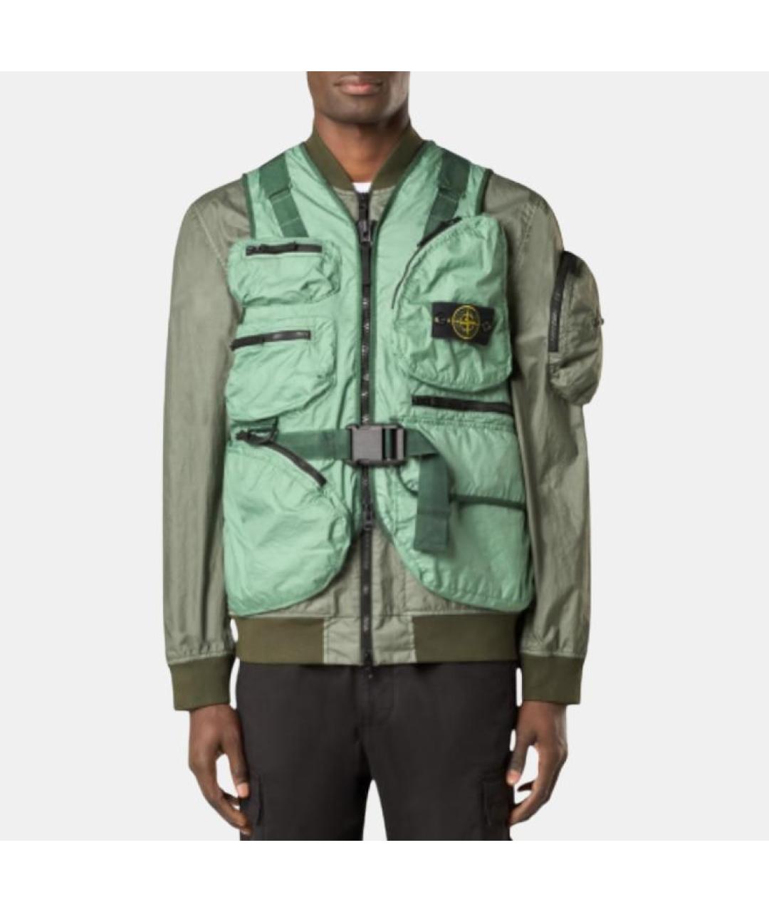 STONE ISLAND Зеленый жилет, фото 3