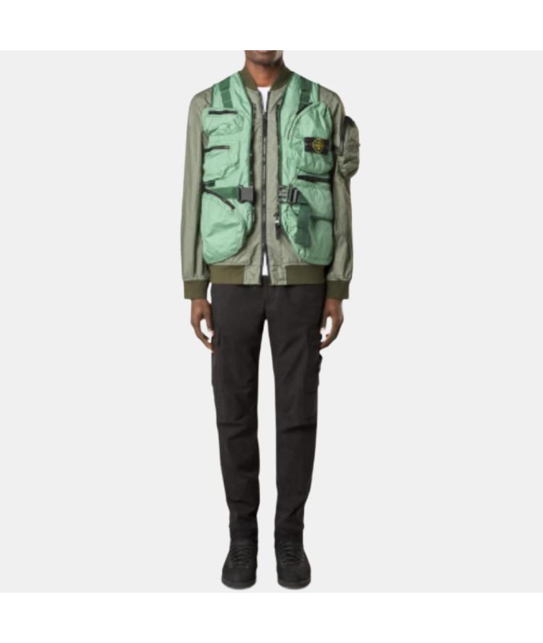 STONE ISLAND Зеленый жилет, фото 5