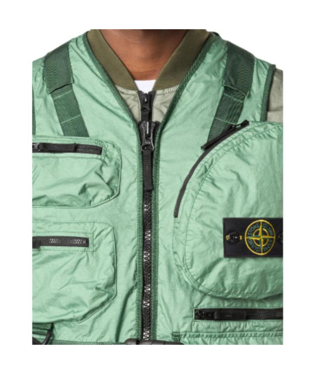 STONE ISLAND Зеленый жилет, фото 6