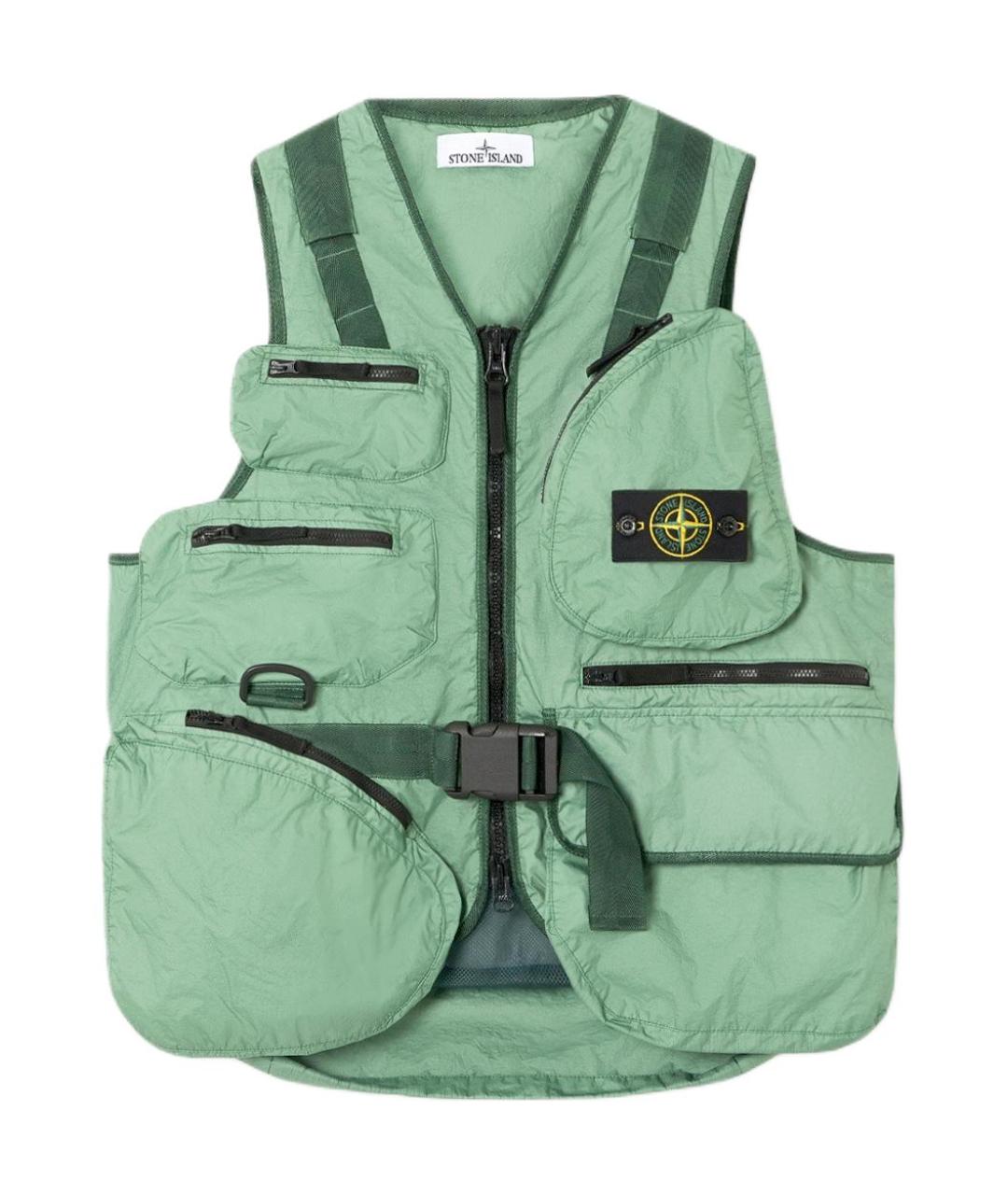 STONE ISLAND Зеленый жилет, фото 1
