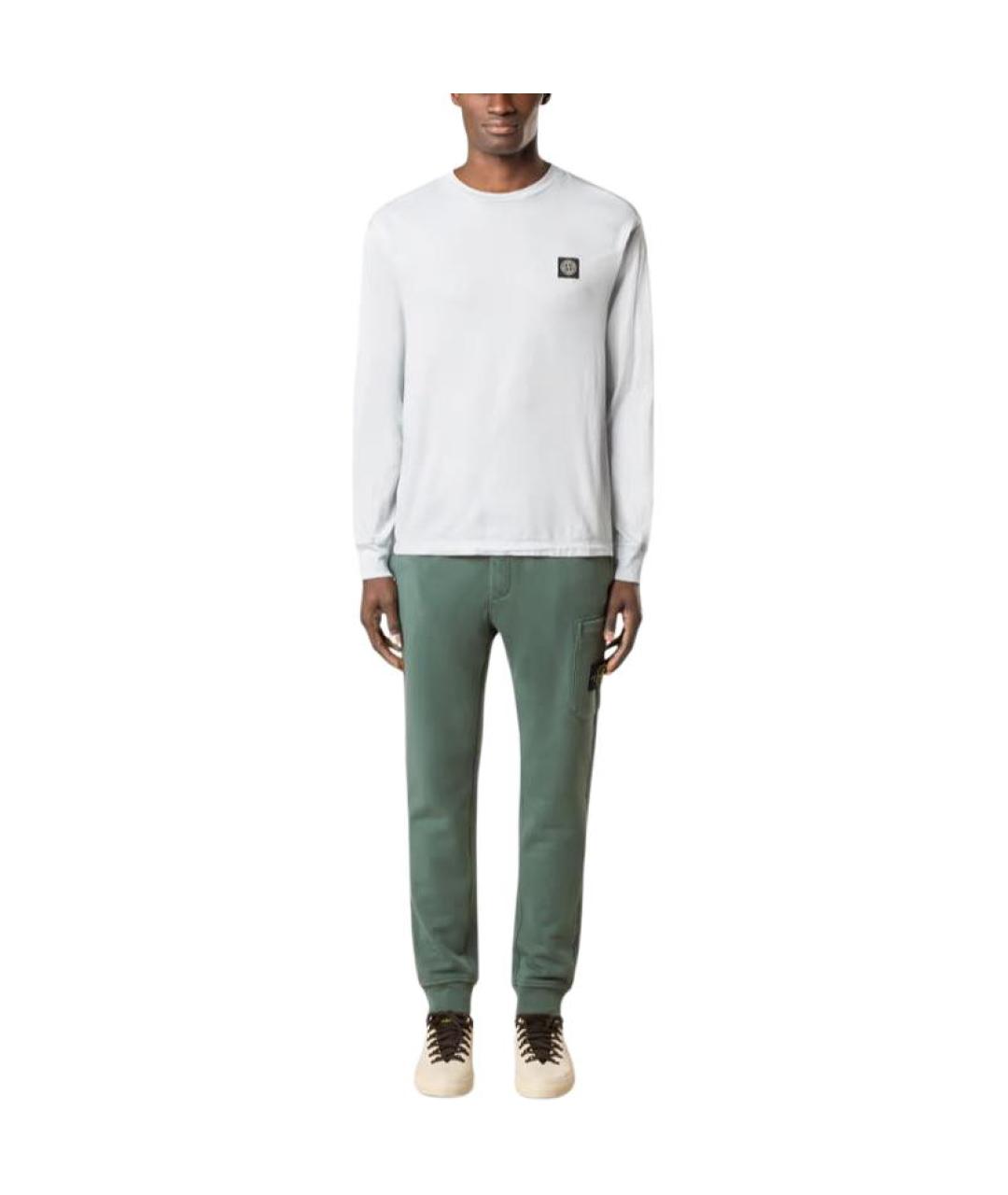 STONE ISLAND Зеленые повседневные брюки, фото 3